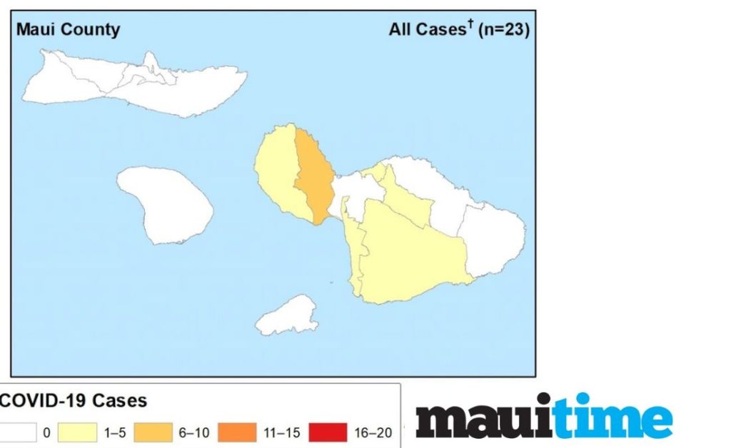 Maui Covid19 Cases by Mapped by Zip Code 