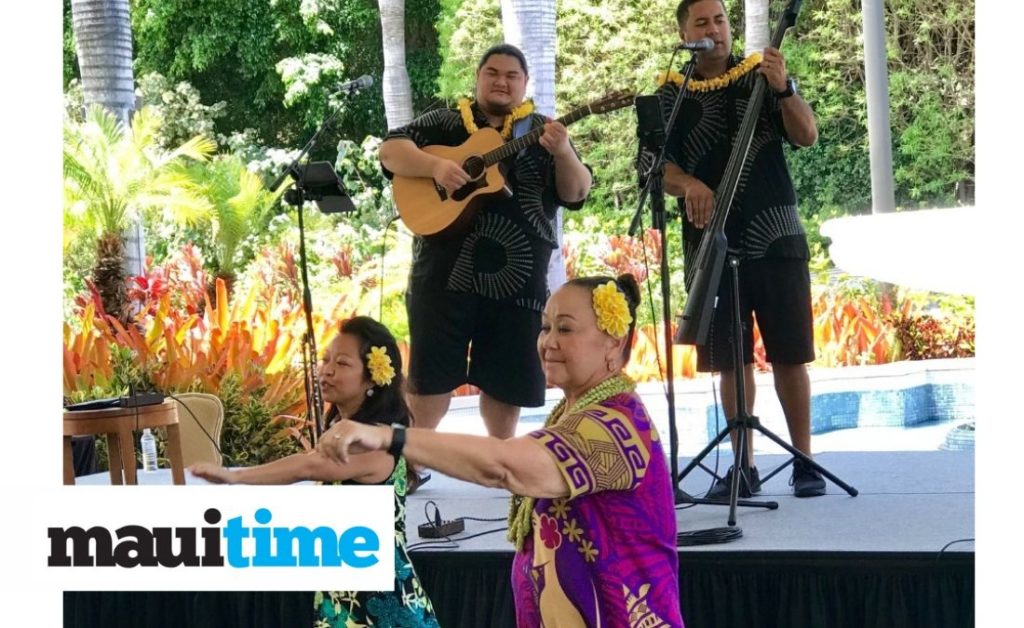 Aunty Wendy dances hula during the King Kamehameha celebration