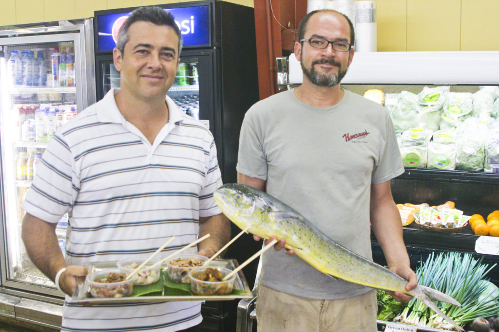 Darren Jones and Paul Lamparelli at Hanzawa's Store in Haiku